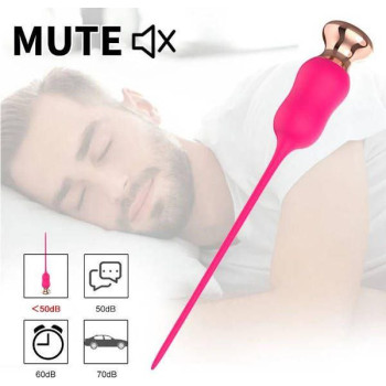 Уретральный вибратор с режимами  вибрации и аккумулятором