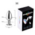 Стальная cветящаяся анальная пробка Magic Motion Equinox USB с Д/У - 8,2*3,4 см – Анальные игрушки