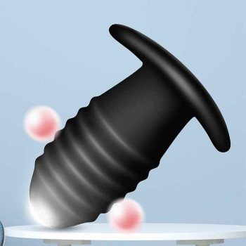 Анальна вібро-пробка - Чорний - 5*3 см – Анальні іграшки