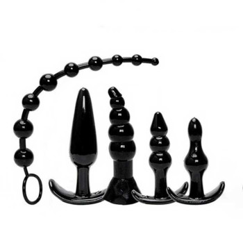 Набір анальних заторів 5 шт. - Чорний - Анальні іграшки