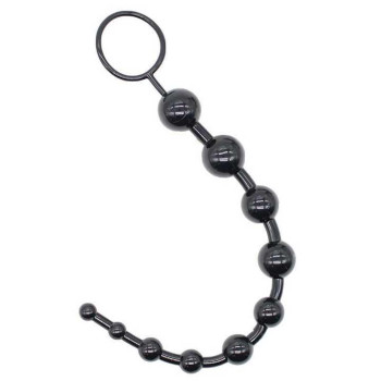Анальні намисто - Чорний - 31 * 0,9 - 2,6 см - Анальні іграшки