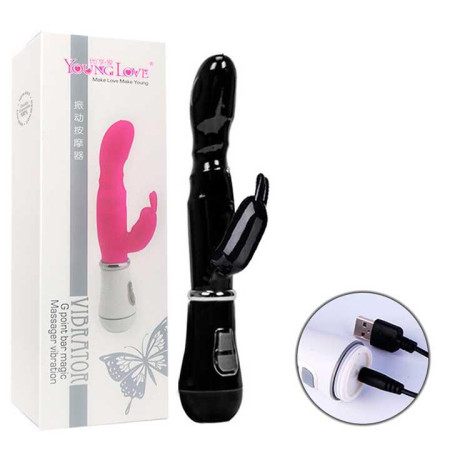 Вибратор Bunny USB - Чёрный – Вибраторы