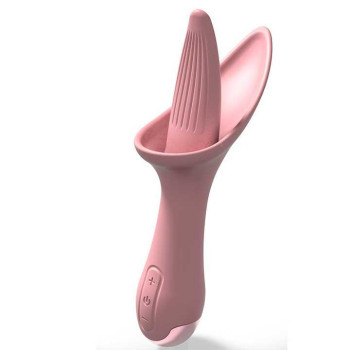 Вібратор лизун Flower Tongue USB - Світло-рожевий - Вібратори