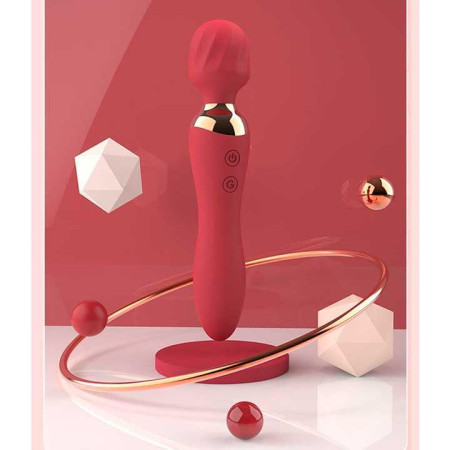 Двусторонний вибратор Night stories USB - Красный – Вибраторы