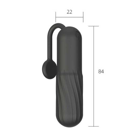 Водонепроницаемая вибропуля с хвостиком 10 режимов USB - Чёрный – Вибраторы