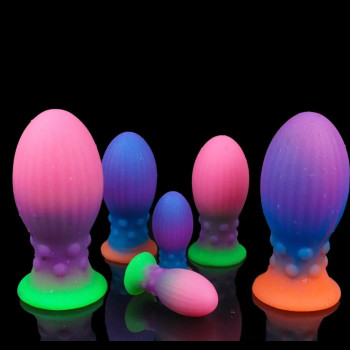 Анальний силіконовий затор Glow-in-the-Dark