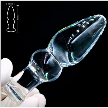 Анальная пробка стекло большая