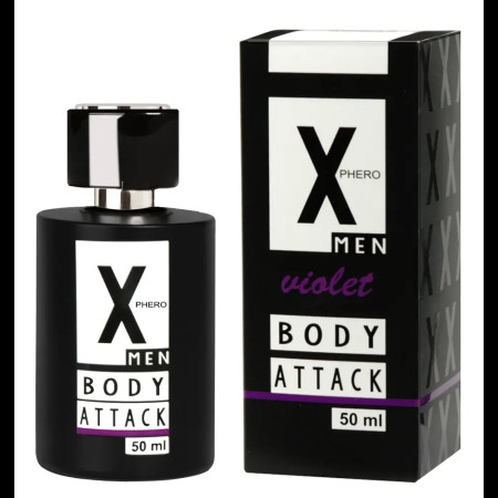 Духи з феромонами для чоловіків X phero Men Violet Body Attack, 50 ml