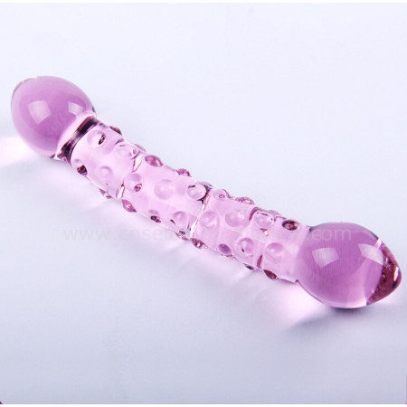 Фалос стеклянный двойной Pink Extasy