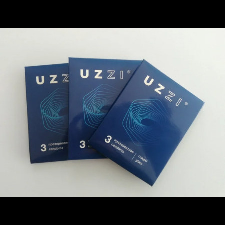 Презервативи UZZI гладкі з великою кількістю мастила. 9 шт