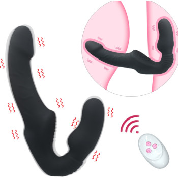 Вібратор двосторонній страпон три двигуна BOMBOMDA з ДУ